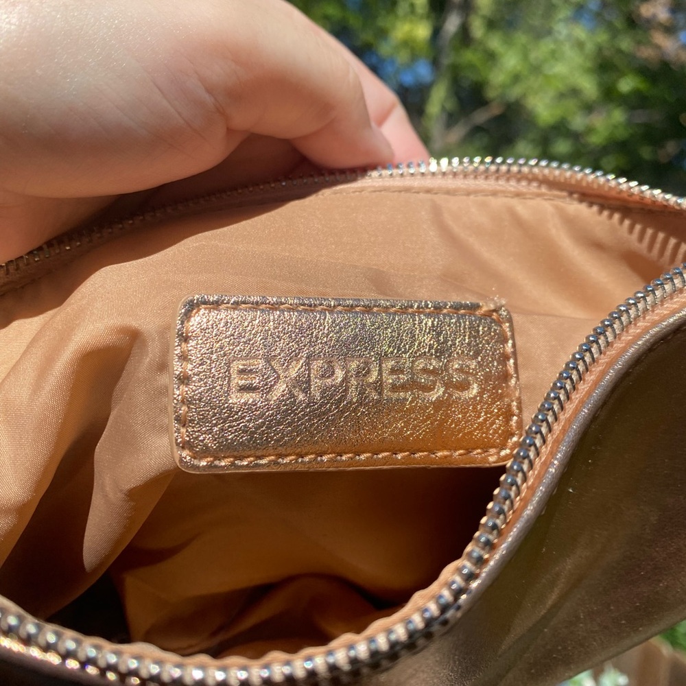 Express Rose Gold Crossbody Bag with Tassel and Key - Picture 2 of 4